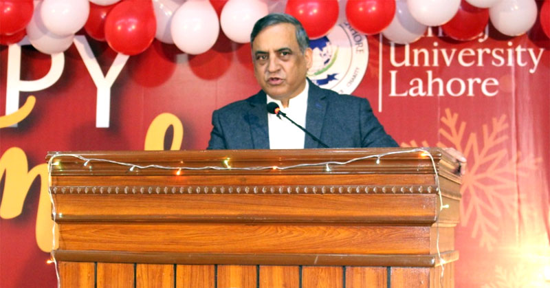 VC MUL Dr Sajid Mahmood Shahzad addresses Christmas ceremony at the Minhaj University Lahore