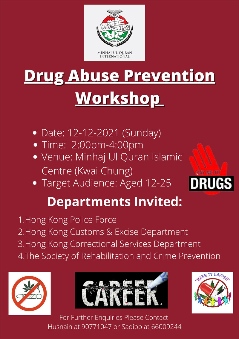 Dru Abuse prevention workshop by MQI Hong Kong