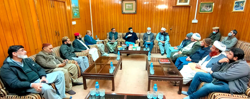 A delegation of teachers calls of Dr Hassan Mohi-ud-Din Qadri