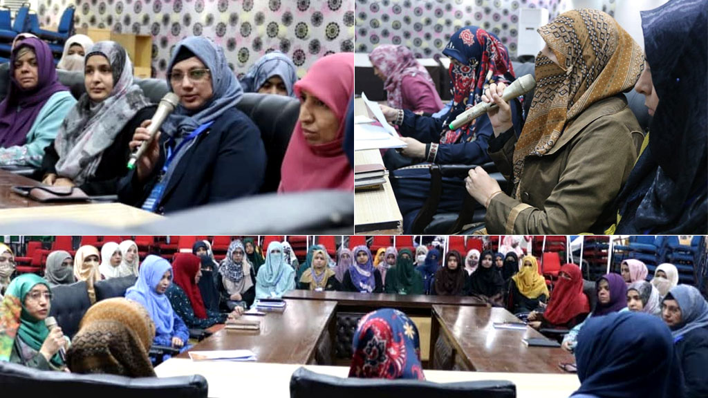 Mrs. Fizzah Hussain Qadri met with the scholars offering their services in women itikaf for Halaqat al-Tarbiyah
