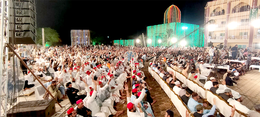 Dr Tahir ul Qadri addressing itikaf city residents 2023