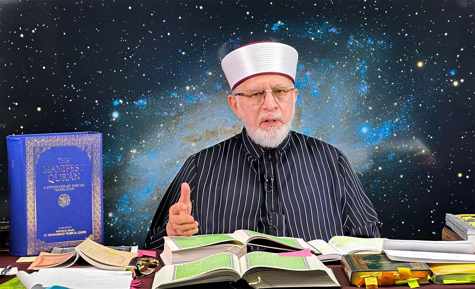 Dr Tahir ul Qadri addressing Minhaj ul Quran Itikaf 2024