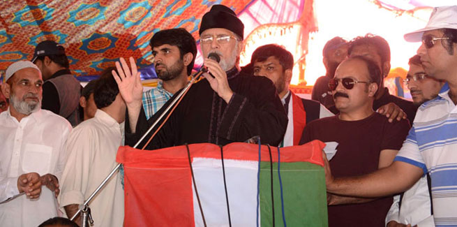 Dr Qadri visit flood victims