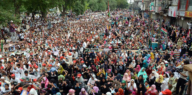 الاعتصام السلمي للحركة الشعبية الباكستانية ضد نظام الانتخاب الفاسد في باكستان