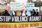 Minhaj-ul-Quran Women League protests against anti-women incidents