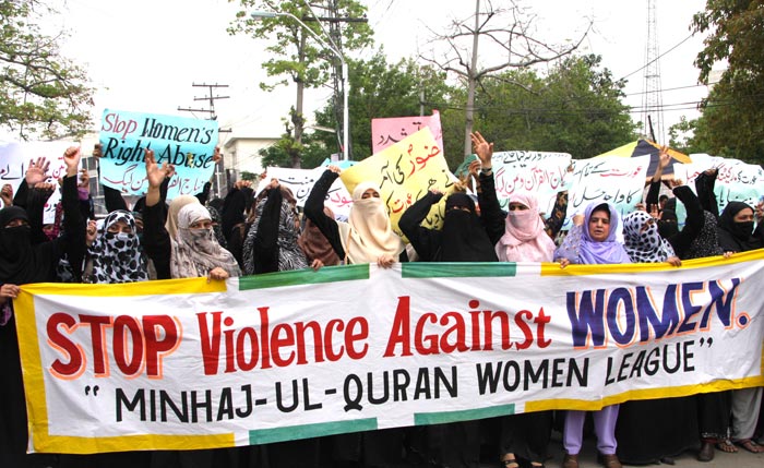 Minhaj-ul-Quran Women League protests the incident of girl’s flogging