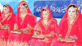 منہاج ویلفیئر فاؤنڈیشن فیصل آباد کے زیراہتمام 25 جوڑوں کی اجتماعی شادیاں