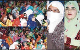 فیصل آباد : ویمن لیگ کے زیراہتمام محفل میلاد مصطفیٰ (ص)