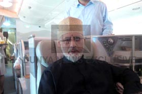 Qadri leaves for Dubai, due to reach Islamabad Monday