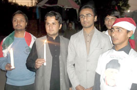ایم ایس ایم کی لاہور پریس کلب کے باہر عیسائی برادری کی جانب سے دعائیہ تقریب میں شرکت