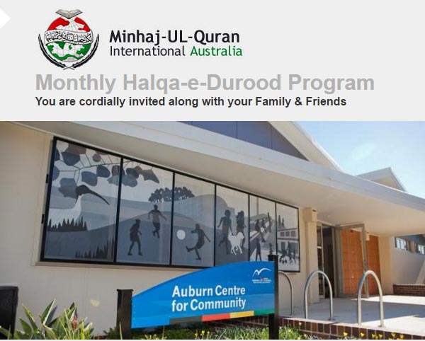 Australia: Monthly Halqa-e-Durood Program by MQI