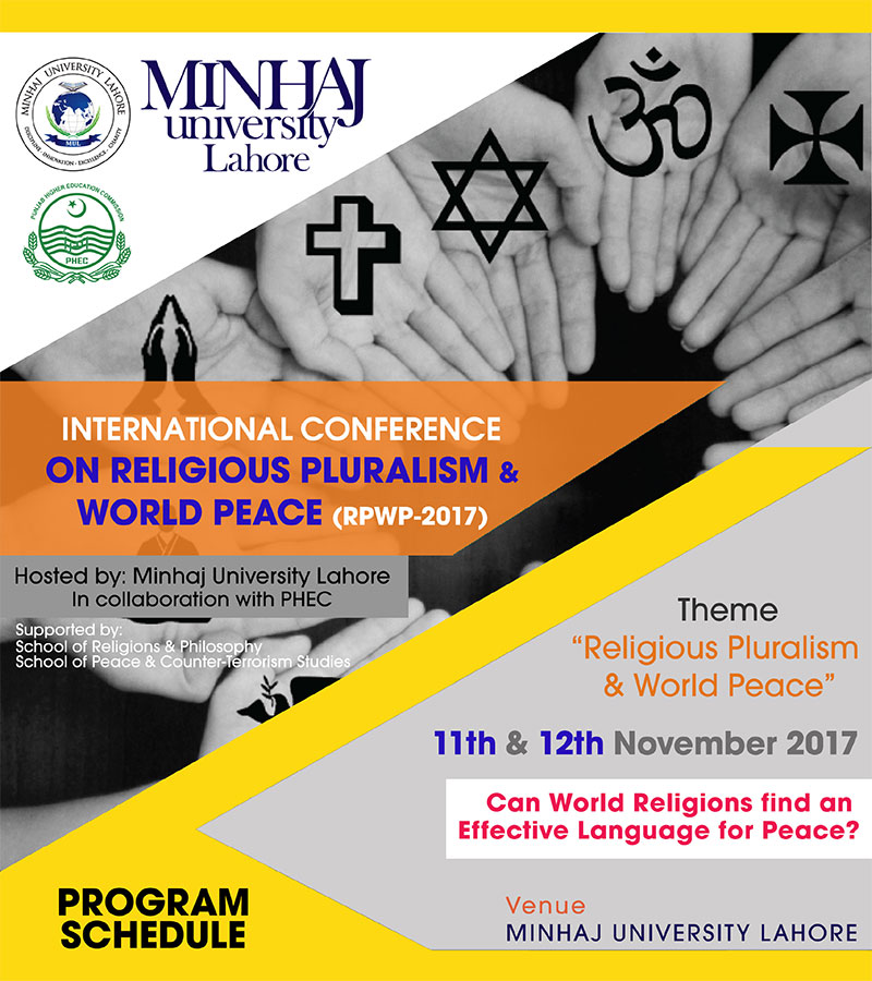 International Conference on Religious Pluralism and World Peace - 11th - 12th November 2017
