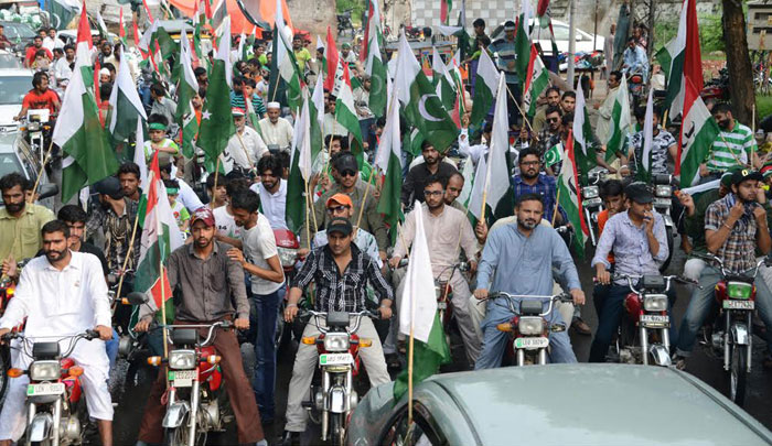 PAT Youth Wing takes out motorbike rally on Pakistan Day