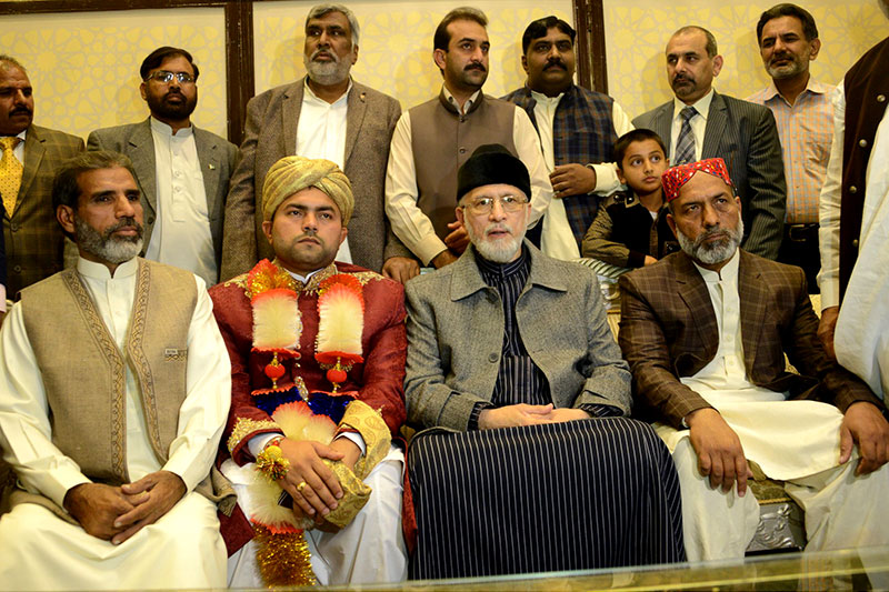 Dr Tahir-ul-Qadri attends marriage of Ahmad Siddique, brother of Shaheed Umar Siddique of Model Town Massacre