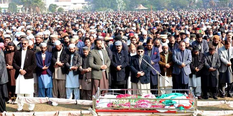 فیصل آباد: تحریک منہاج القرآن کے رہنما سید ہدایت رسول شاہ قادری سپرد خاک، نماز جنازہ میں ہزاروں افراد کی شرکت
