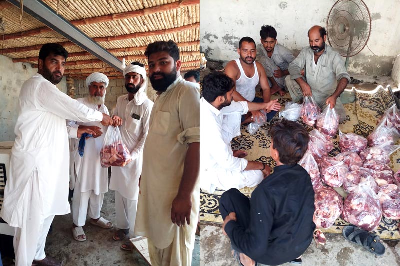 ڈیرہ اسماعیل خان: منہاج ویلفیئر فاؤنڈیشن کے زیراہتمام اجتماعی قربانی، مستحقین میں گوشت کی تقسیم