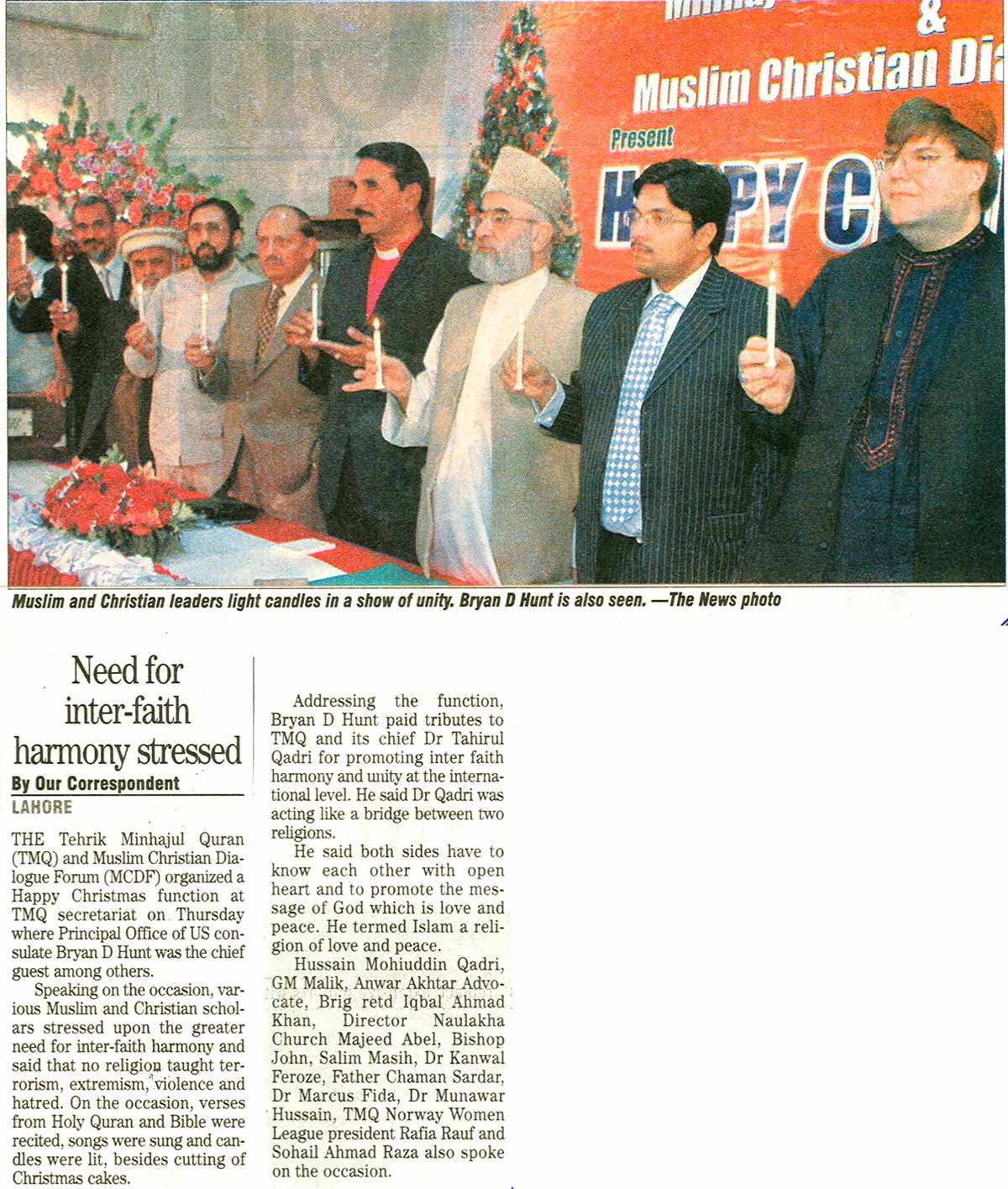 Minhaj-ul-Quran  Print Media CoverageDaily The News